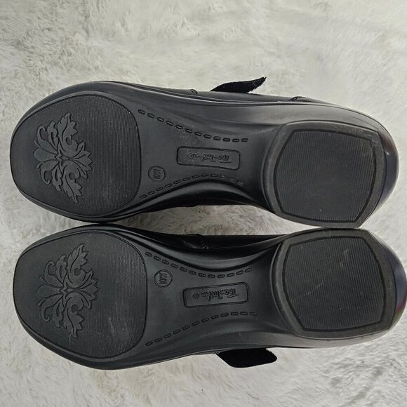 Thom McAn Hilliard Black Leather Wedge Mary Janes Size 10W - Picture 10 of 14